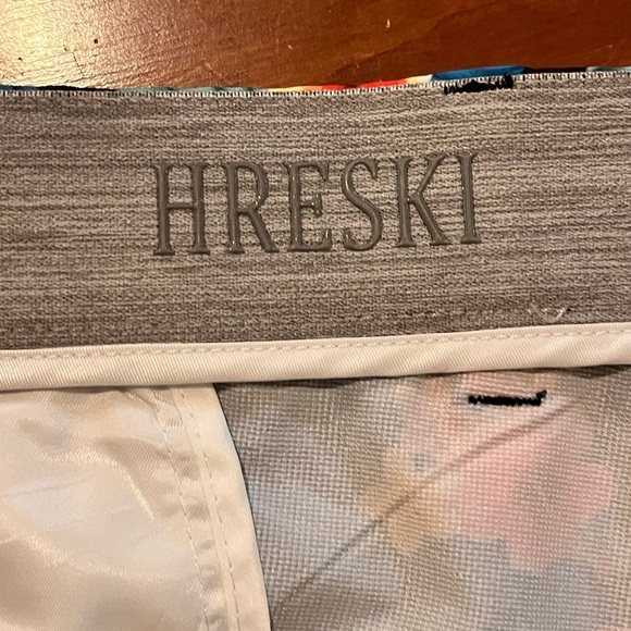 HRESKI Shirts Men’s Sz 46 EUC Summer Perfect Gold Swim Active Colorful Tropical - Picture 3 of 7